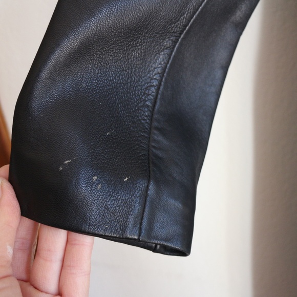 Bebe ankle length black leather coat - Picture 6 of 15